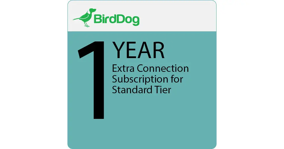 BirdDog 3 Concurrent connection subscription active for 365 days after activation.