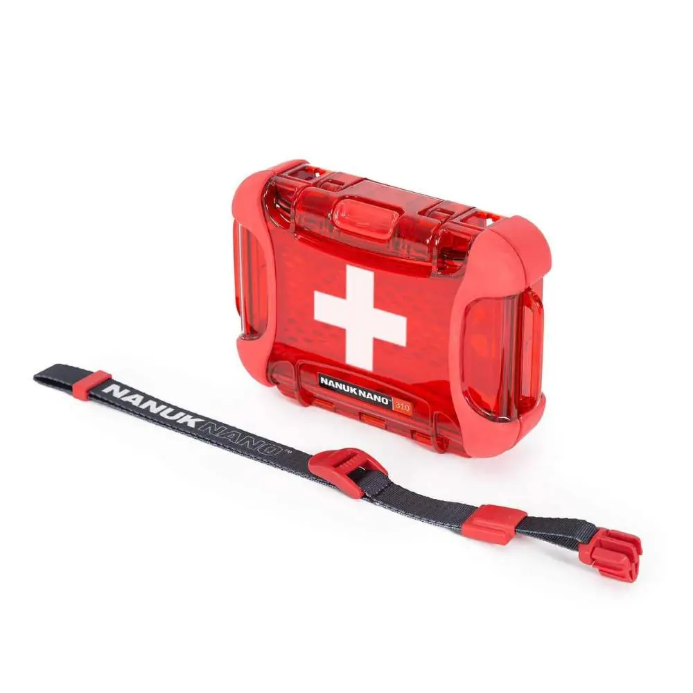Nanuk Case 310 empty – w/First Aid Logo - Red