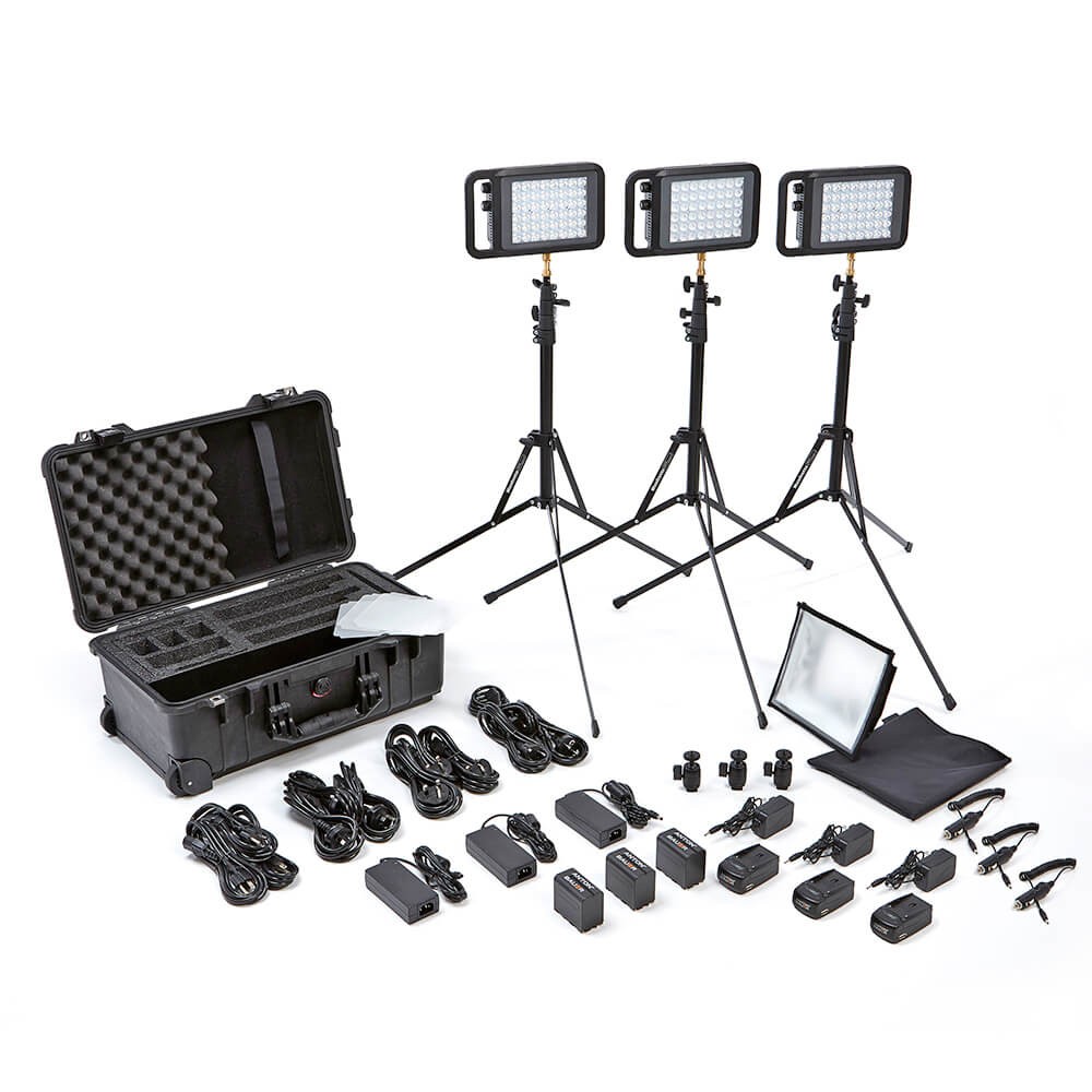 Litepanels Lykos+ BiColor Flight Kit with Battery Bundle - EU