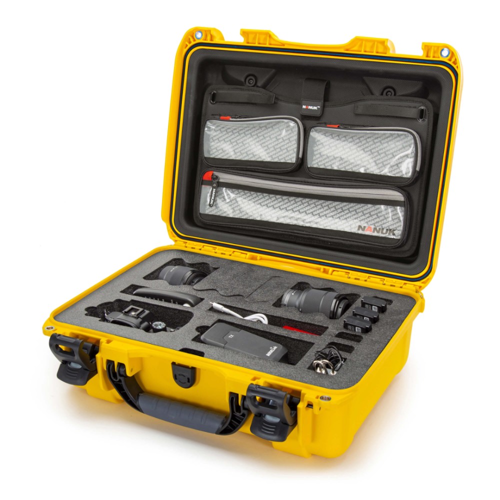 Nanuk 925 Case w/lid org. - w/f for 1 body DSLR - Yellow